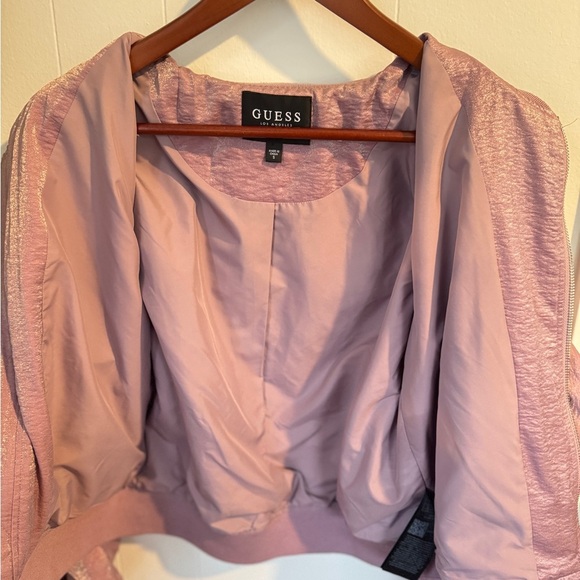 ✨ GUESS Los Angeles Ruffle Sleeve Bomber Jacket ✨ - Picture 9 of 10